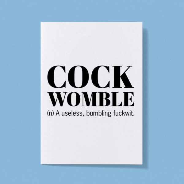 Cock Womble - Rude Greeting Card - Slightly Disturbed - Image 1 of 1