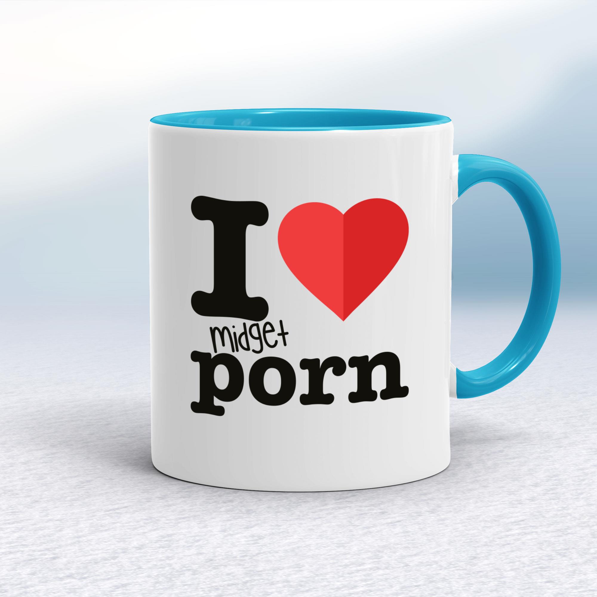 I Love Midget Porn Mug - Rude Mugs - Slightly Disturbed