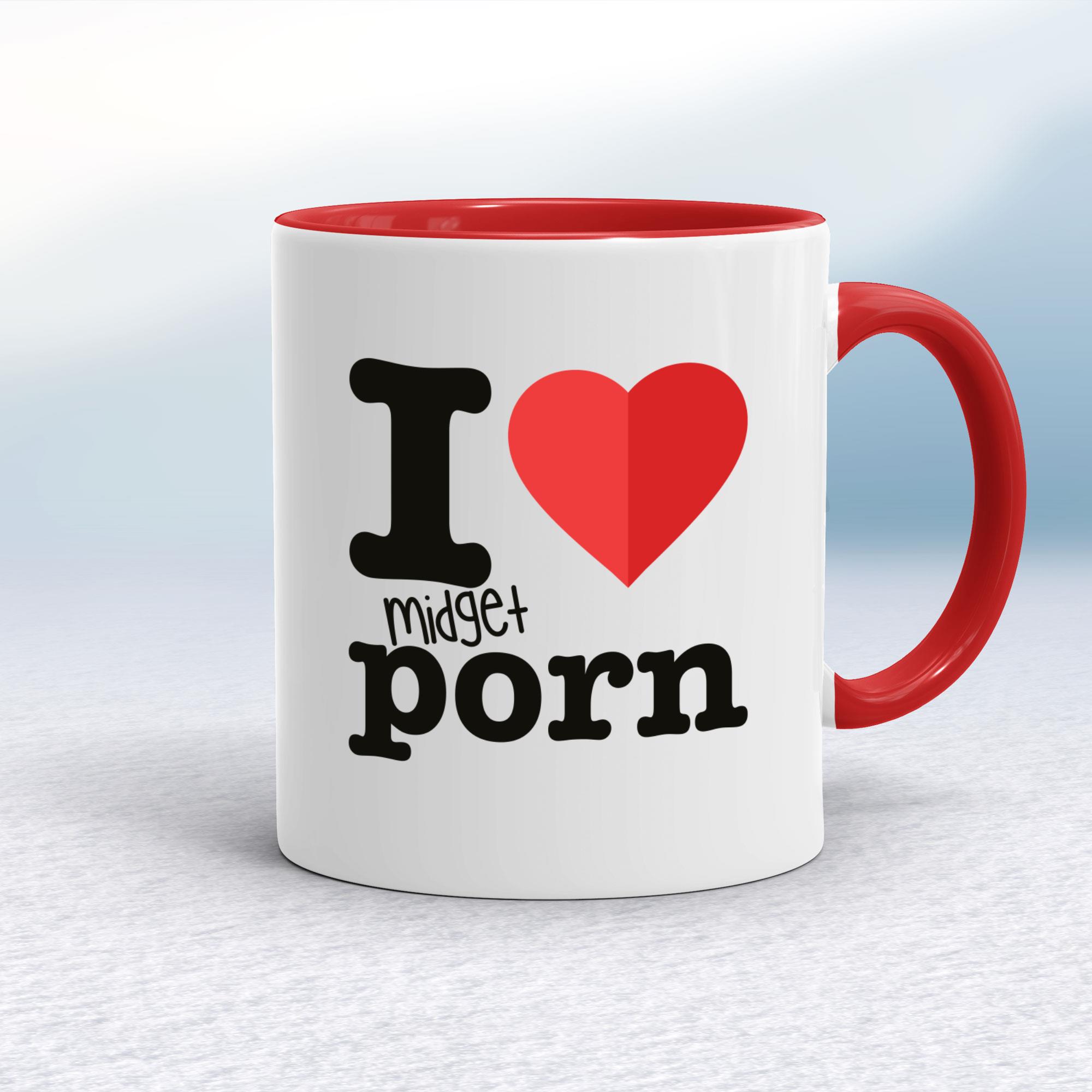White Midget Porn - I Love Midget Porn Mug - Rude Mugs - Slightly Disturbed