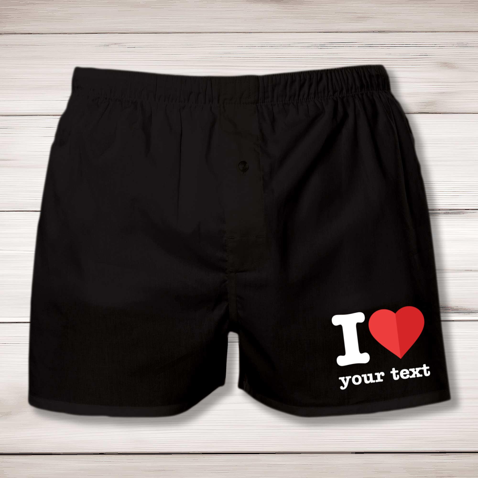 Personalised I Love Men's Boxers - Novelty Boxers - Slightly Disturbed