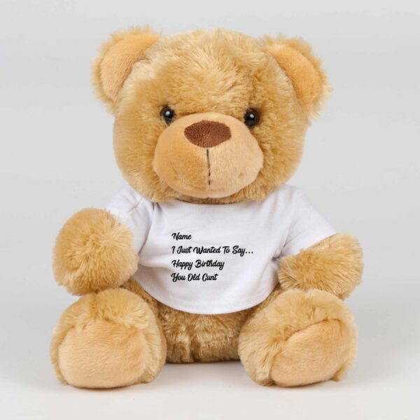 Personalised You Old Cunt - Rude Swear Bear - Slightly Disturbed - Image 1 of 2