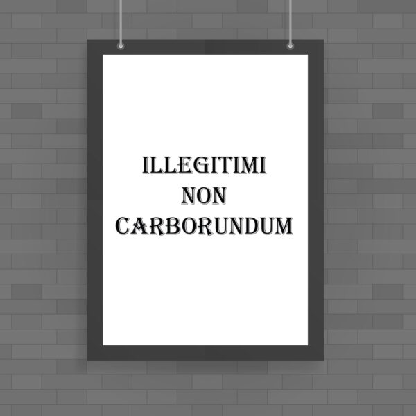 Illegitimi Non Carborundum - Rude Posters - Slightly Disturbed - Image 1 of 1