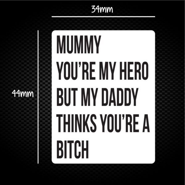 Mummy You're My Hero - Rude Sticker Packs - Slightly Disturbed - Image 1 of 1