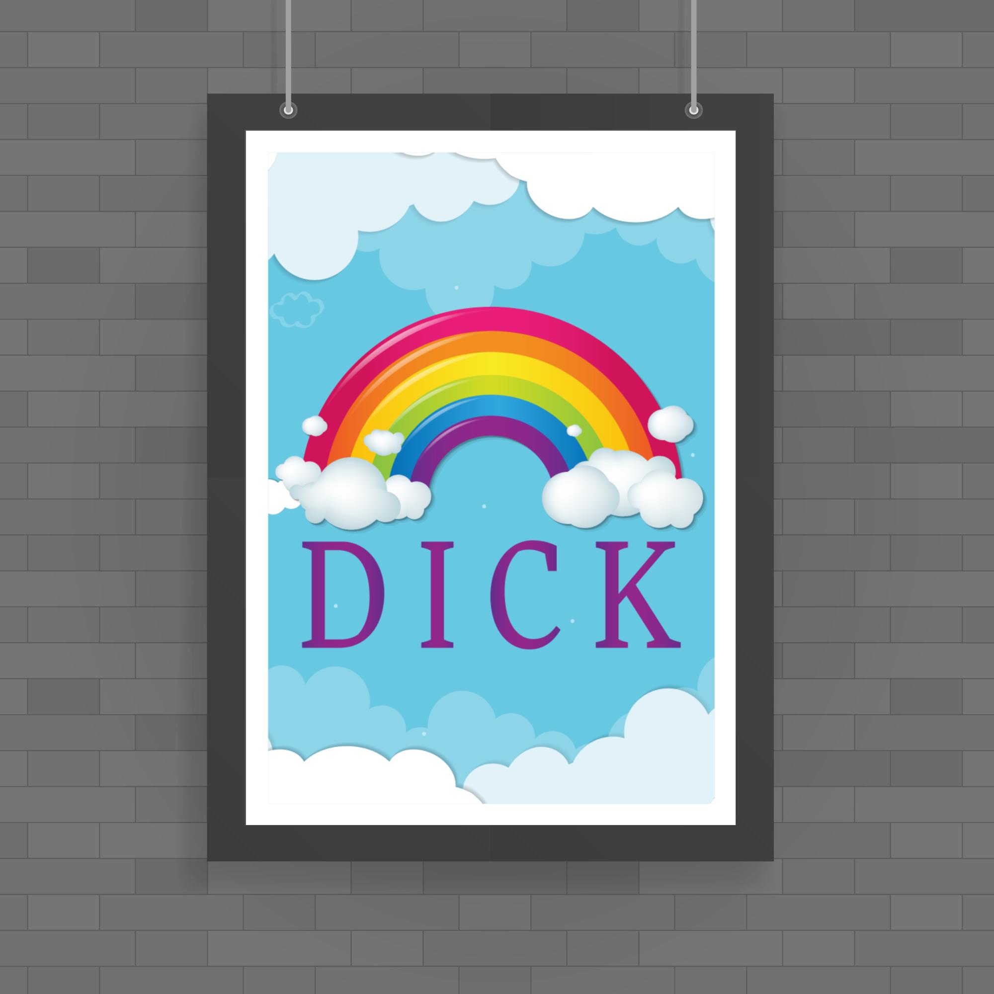 Rainbow Swearing Poster Rude Posters Slightly Disturbed 
