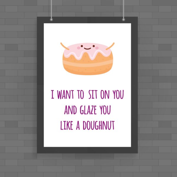 Glazed Doughnut - Rude Posters - Slightly Disturbed - Image 1 of 1