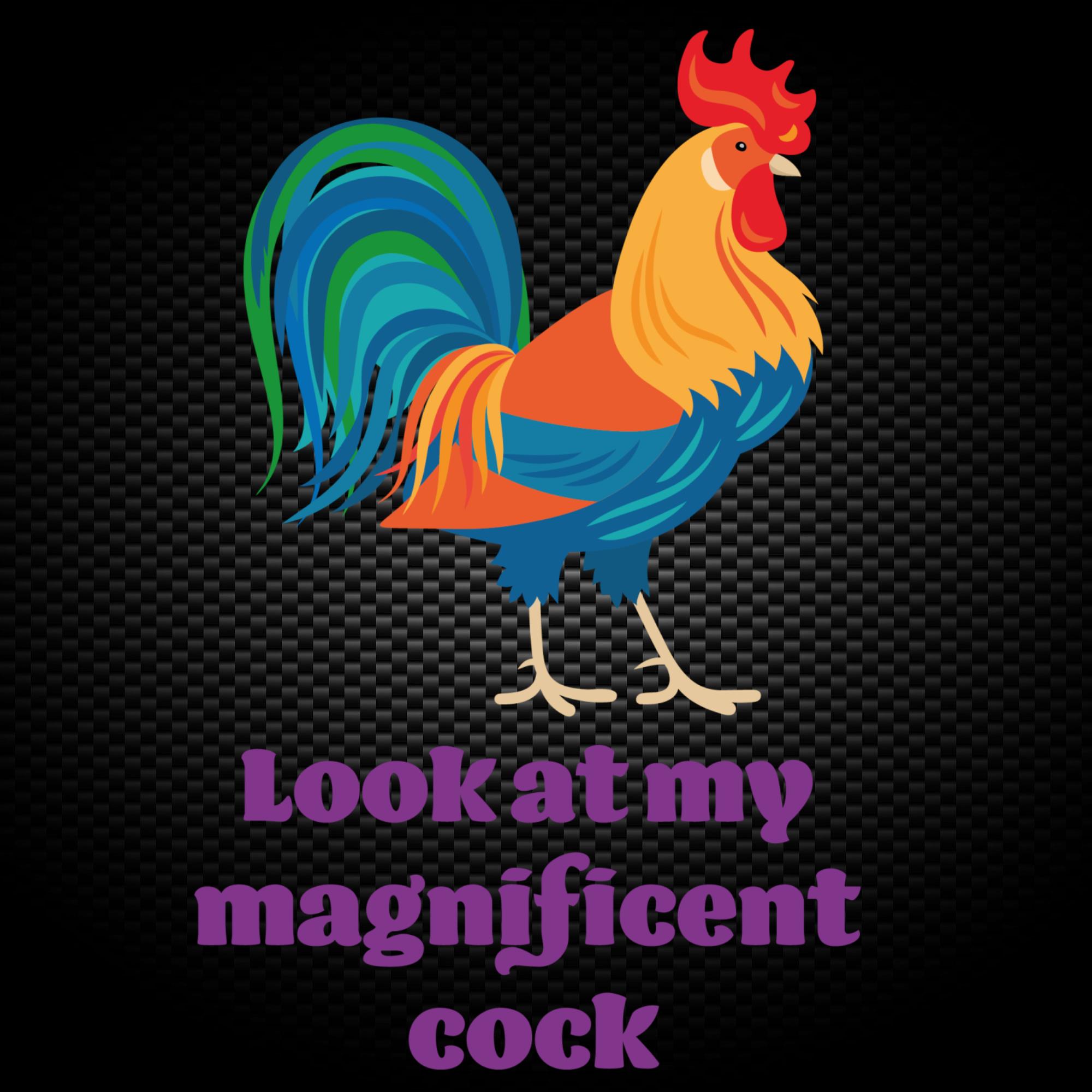 Look at my magnificent cock