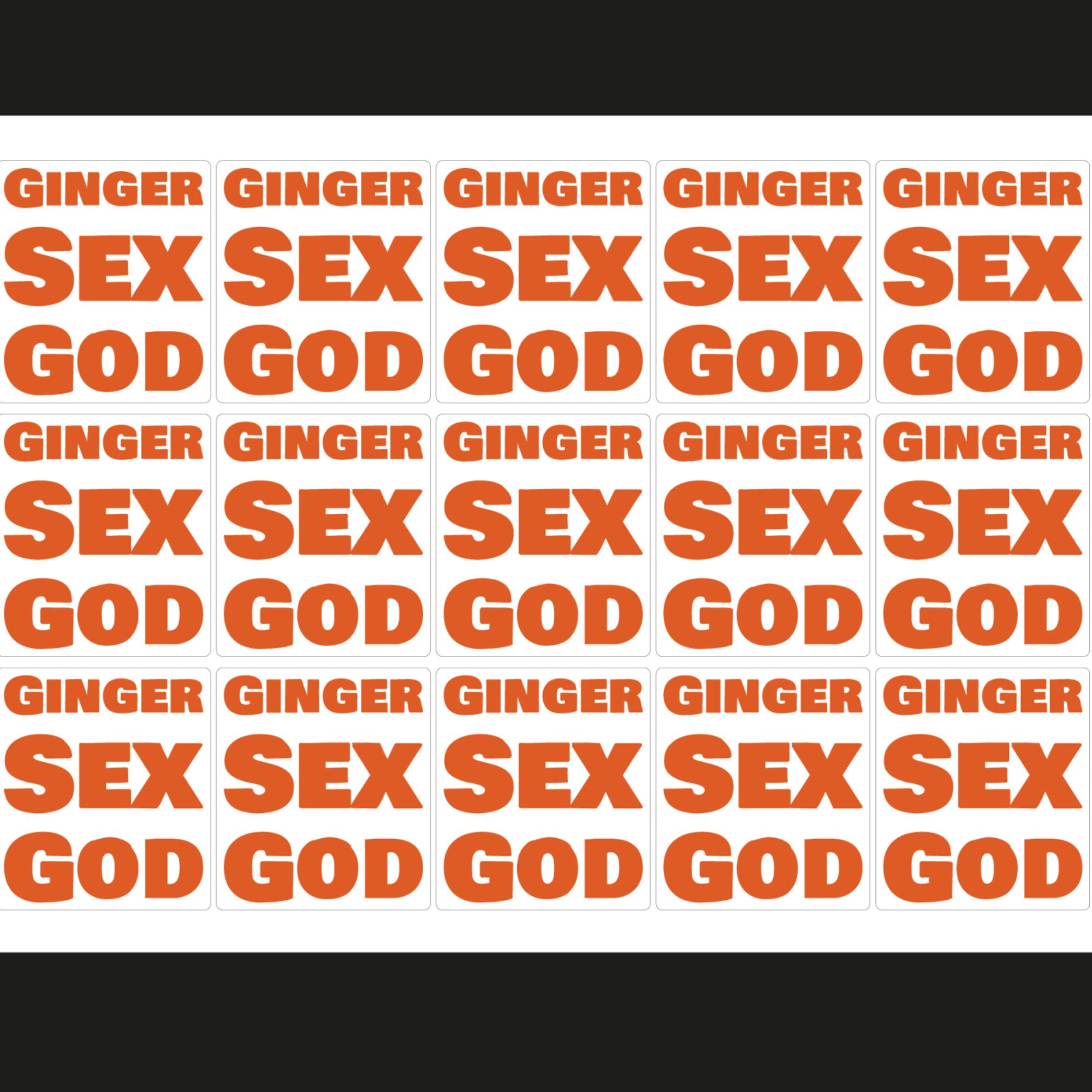 Ginger Sex God Sticker Pack Rude Stickers Slightly Disturbed 