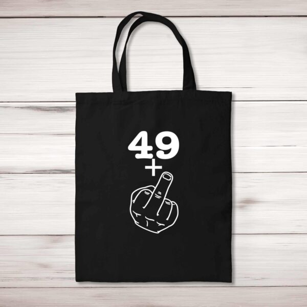 29+ 39+ 49+ or 59+ Middle Finger - Rude Tote Bags - Slightly Disturbed