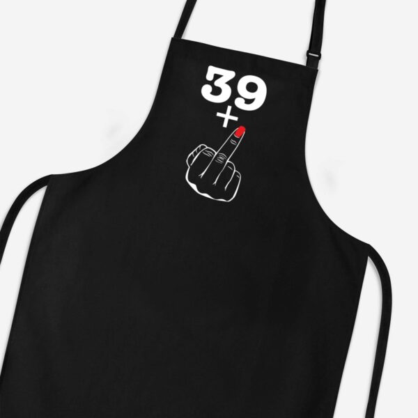 29+ 39+ 49+ or 59+ Lady's Middle Finger - Rude Aprons - Slightly Disturbed - Image 1 of 8