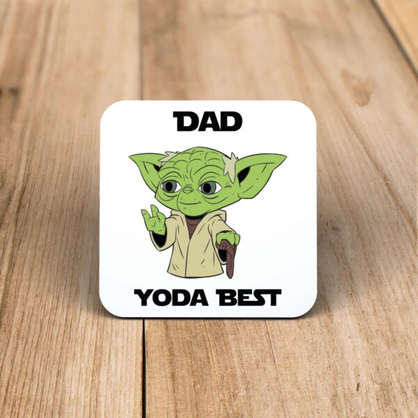 Dad Yoda Best - Geeky Coaster - Slightly Disturbed - Image 1 of 1