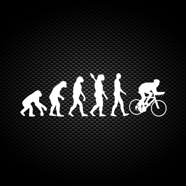 Evolution Of A Cyclist - Novelty Vinyl Stickers - Slightly Disturbed - Image 1 of 2