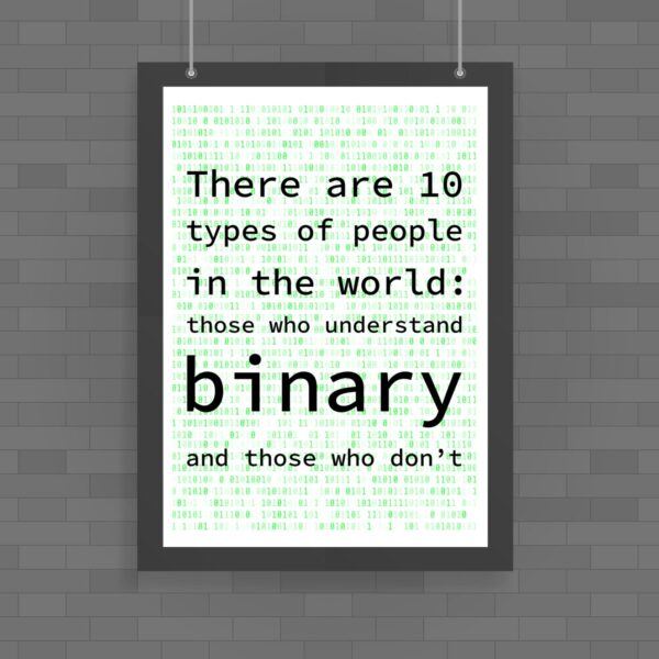 There Are 10 Types Of People In The World - Geeky Posters - Slightly Disturbed - Image 1 of 1