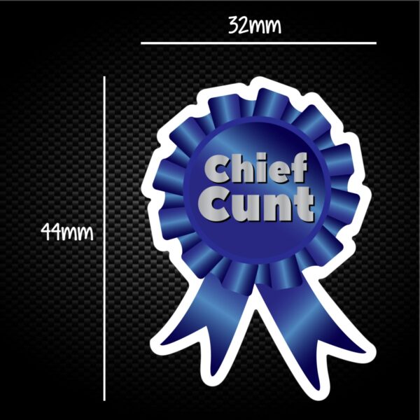 Chief Cunt - Rude Sticker Packs - Slightly Disturbed - Image 1 of 1