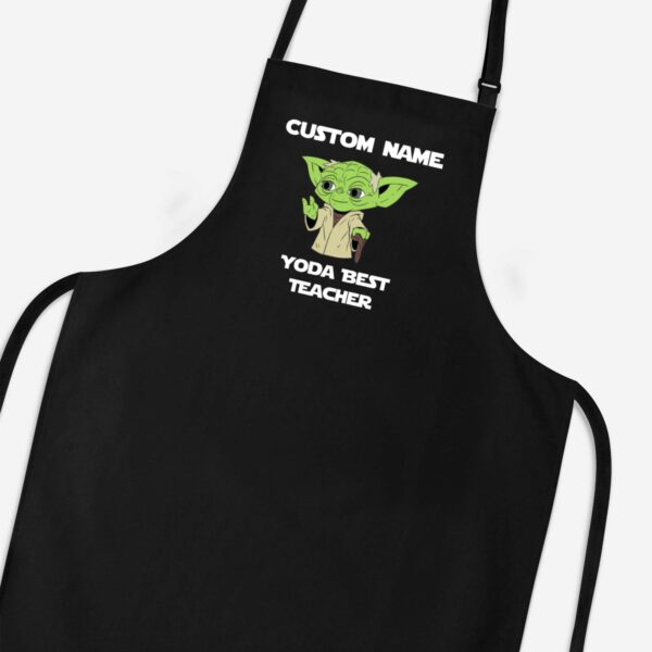 Personalised Yoda Best Teacher - Novelty Aprons - Slightly Disturbed - Image 1 of 3