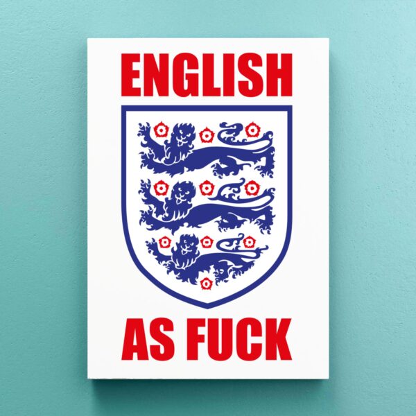 English As Fuck Three Lions - Rude Canvas Prints - Slightly Disturbed - Image 1 of 1