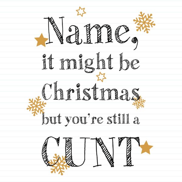 Personalised Christmas Swearing