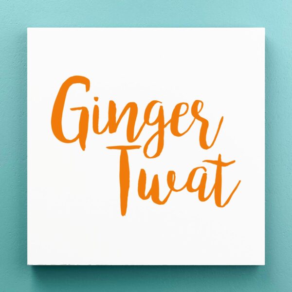 Ginger Twat - Rude Canvas Prints - Slightly Disturbed - Image 1 of 1