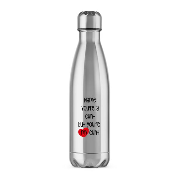Personalised Swearing You're A - Rude Water Bottles - Slightly Disturbed - Image 1 of 6