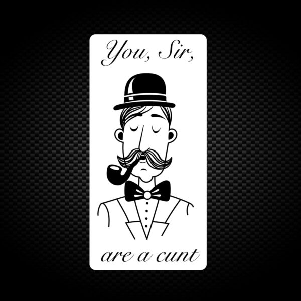 You Sir Are A Cunt - Rude Vinyl Stickers - Slightly Disturbed - Image 1 of 1