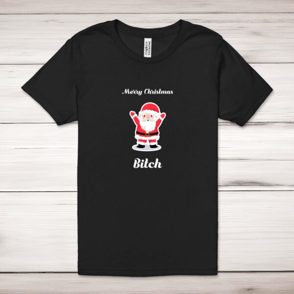 Merry Christmas... Swearing - Rude Adult T-Shirt - Slightly Disturbed