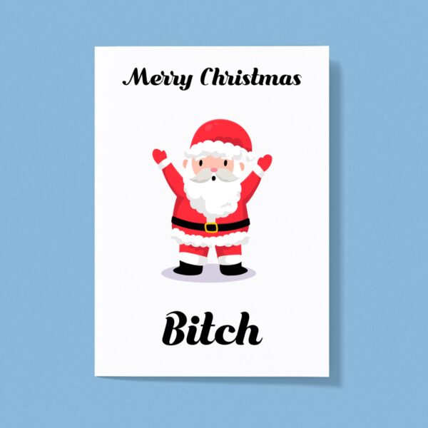 Merry Christmas... Swearing - Rude Greeting Card - Slightly Disturbed - Image 1 of 2