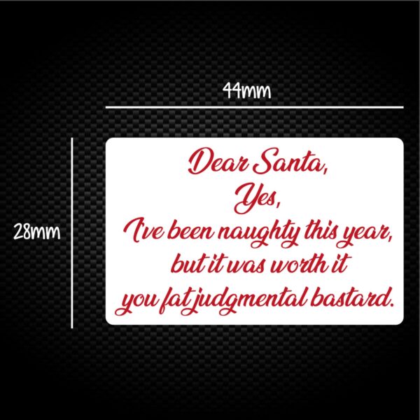 Dear Santa Yes I’ve Been Naughty - Rude Sticker Packs - Slightly Disturbed - Image 1 of 1