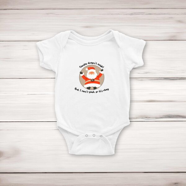 Santa Doesn't Exist - Novelty Babygrows & Sleepsuits - Slightly Disturbed - Image 1 of 4