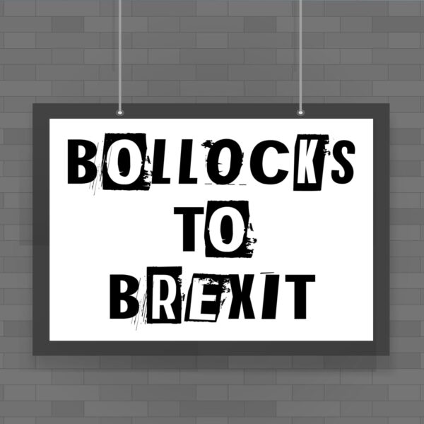 Bollocks To Brexit - Rude Posters - Slightly Disturbed - Image 1 of 1
