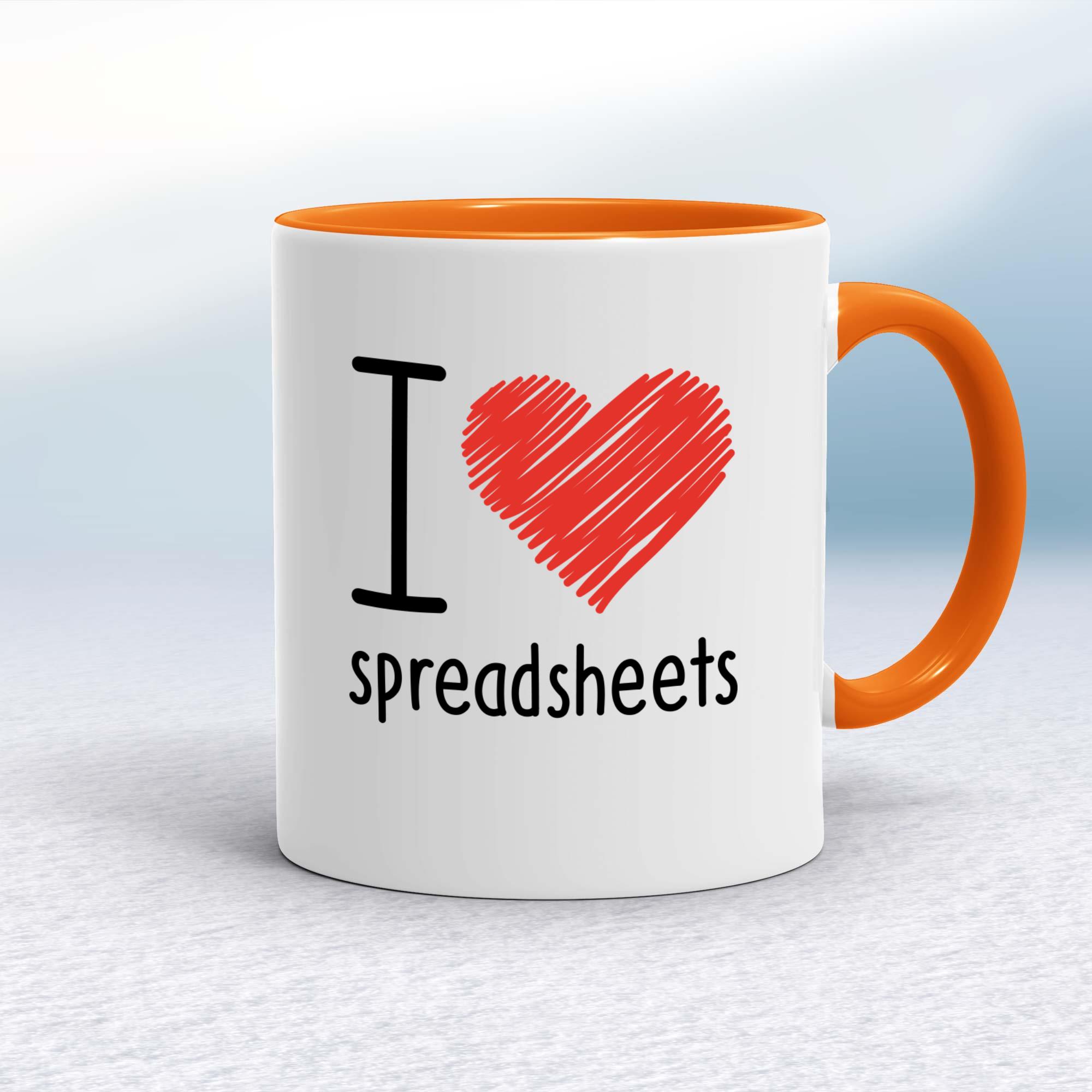 I Love Spreadsheets Mug