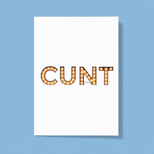 Cunt Lights - Rude Greeting Card - Slightly Disturbed - Image 1 of 1