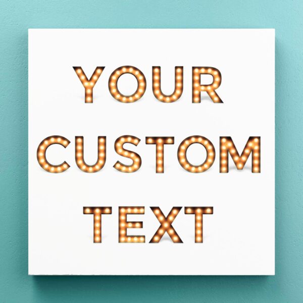 Personalised Text Lights - Novelty Canvas Prints - Slightly Disturbed - Image 1 of 1