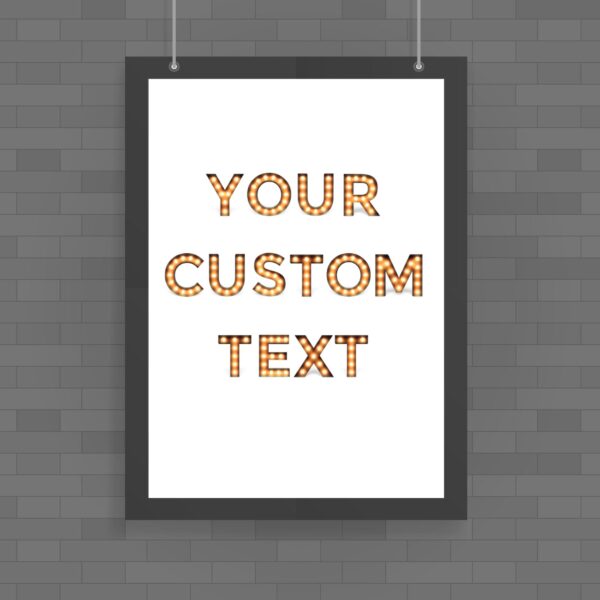 Personalised Text Lights - Novelty Posters - Slightly Disturbed - Image 1 of 1