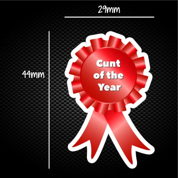 Cunt of the Year - Rude Sticker Packs - Slightly Disturbed - Image 1 of 1