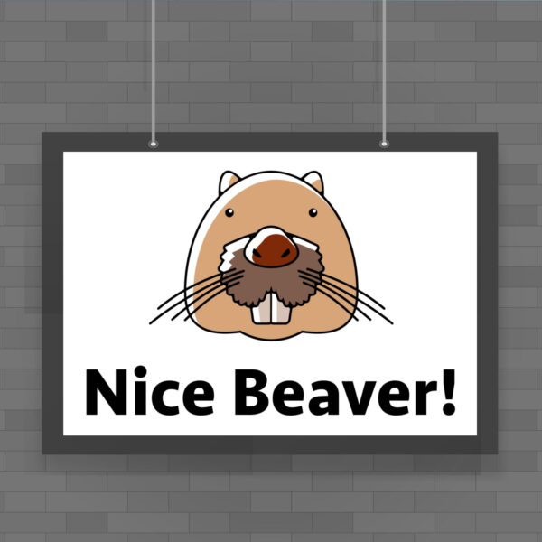 Nice Beaver (Coloured) - Novelty Posters - Slightly Disturbed - Image 1 of 1