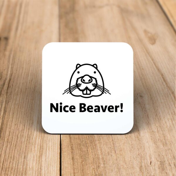 Nice Beaver - Novelty Coaster - Slightly Disturbed - Image 1 of 1