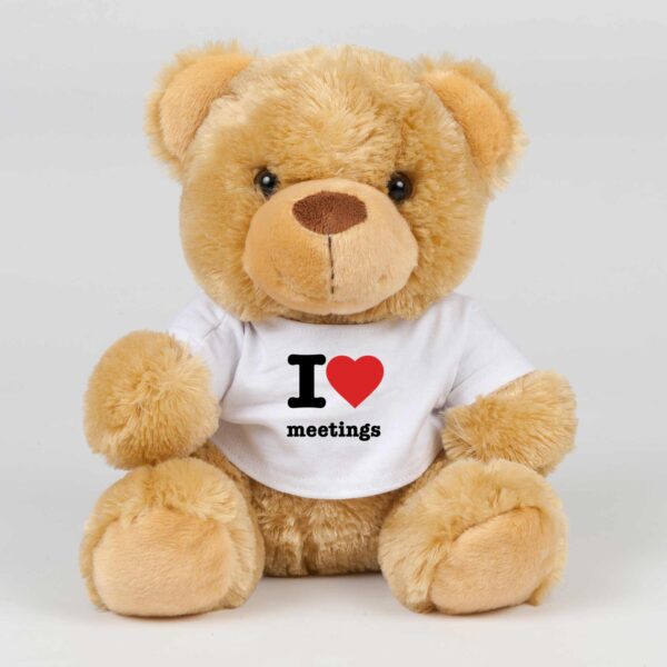I Love Meetings - Novelty Swear Bear - Slightly Disturbed - Image 1 of 2