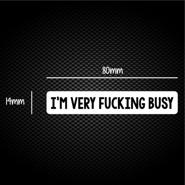 I'm Very Fucking Busy - Rude Sticker Packs - Slightly Disturbed - Image 1 of 1