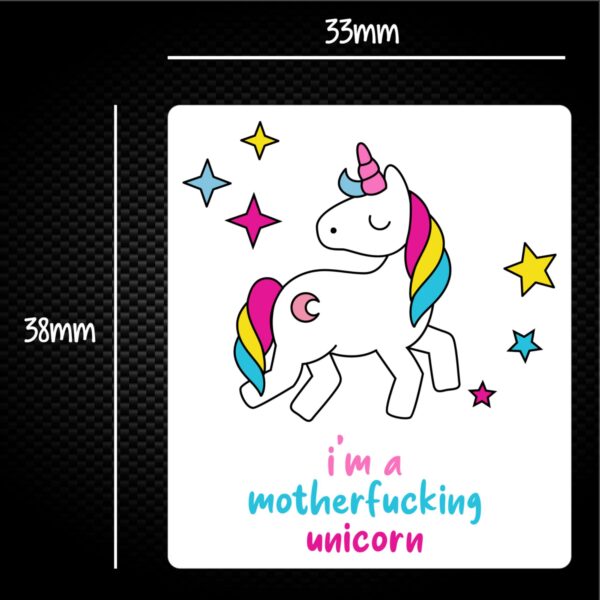 I'm A Motherfucking Unicorn - Rude Sticker Packs - Slightly Disturbed - Image 1 of 1