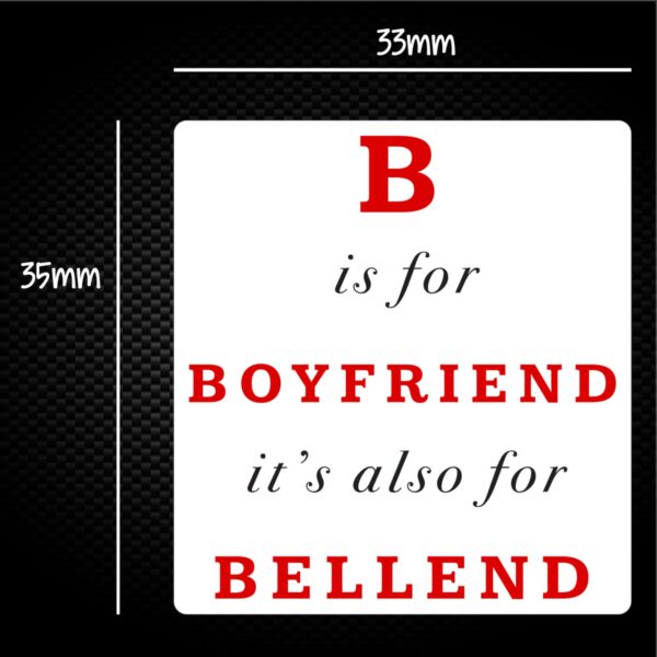 B Is For Boyfriend - Rude Sticker Packs - Slightly Disturbed - Image 1 of 1