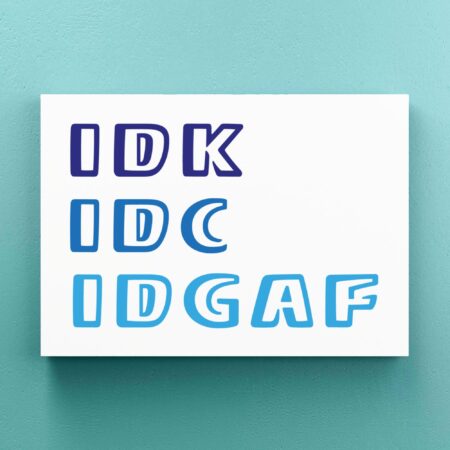 IDGAF - Novelty Canvas Prints - Slightly Disturbed - Image 1 of 1