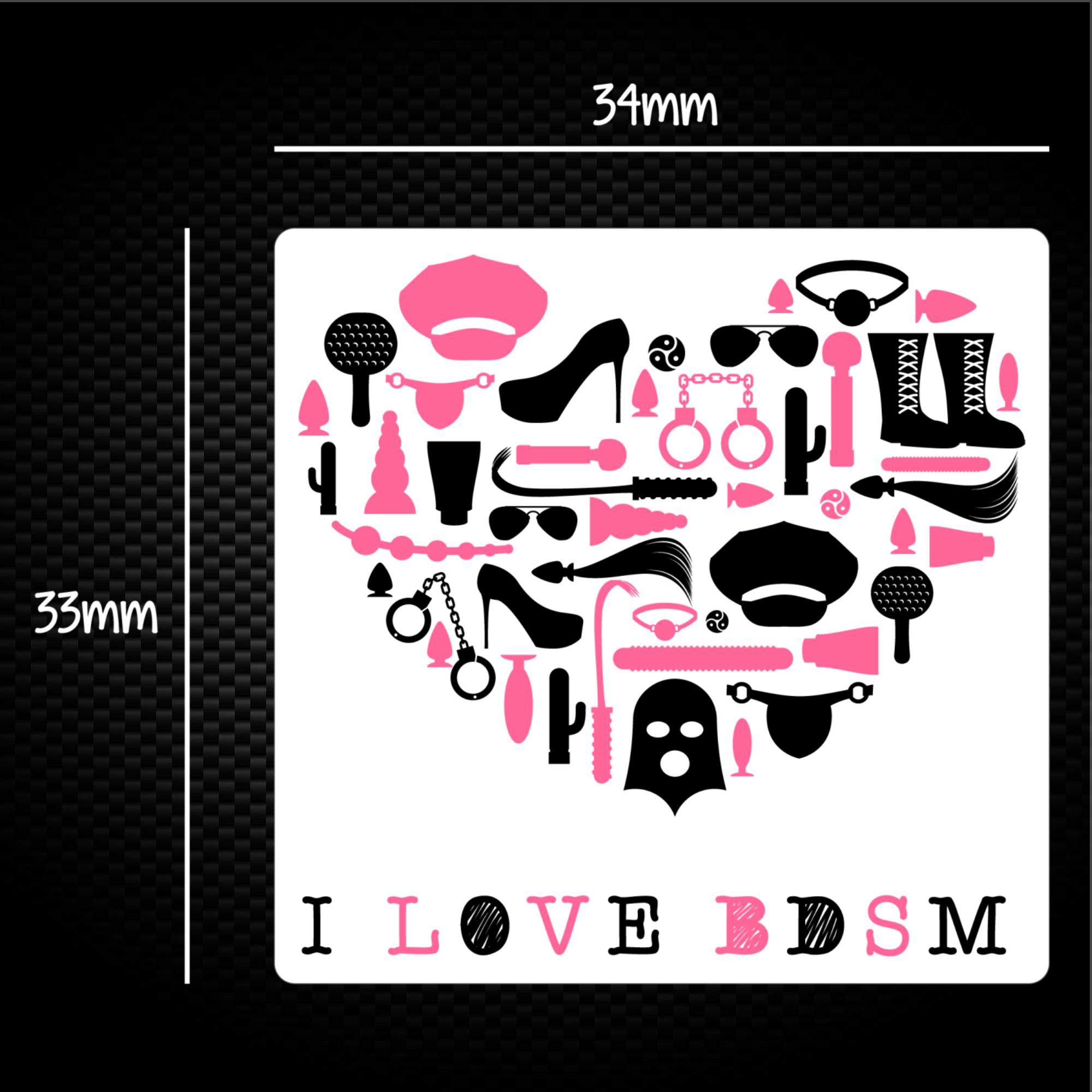 I Love Bdsm Sticker Pack Rude Stickers Slightly Disturbed 