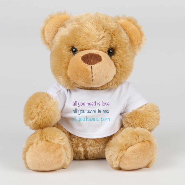 All You Need Is Love All You Have Is Porn - Rude Swear Bear - Slightly Disturbed - Image 1 of 2