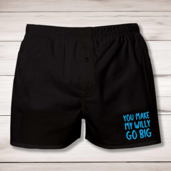 You Make My Willy Go Big - Rude Men's Underwear - Slightly Disturbed - Image 1 of 2