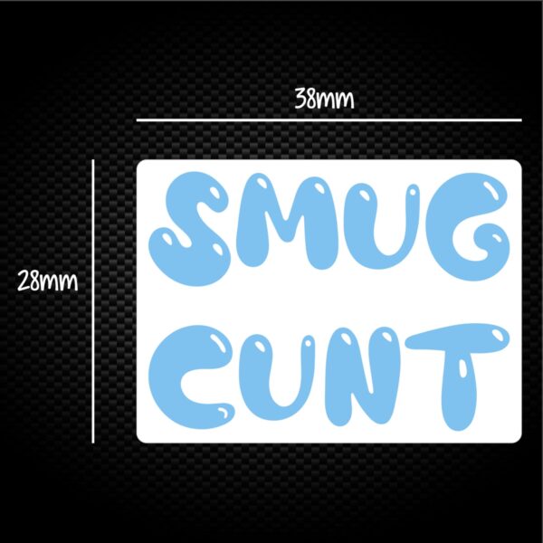 Smug Cunt - Rude Sticker Packs - Slightly Disturbed - Image 1 of 1