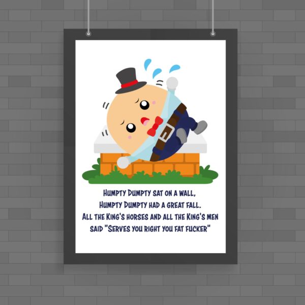 Humpty Dumpty - Rude Posters - Slightly Disturbed - Image 1 of 1