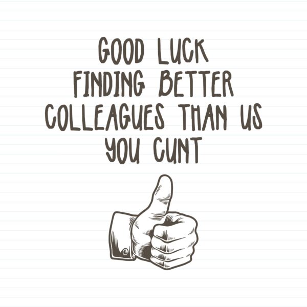 Good Luck Finding Better Colleagues