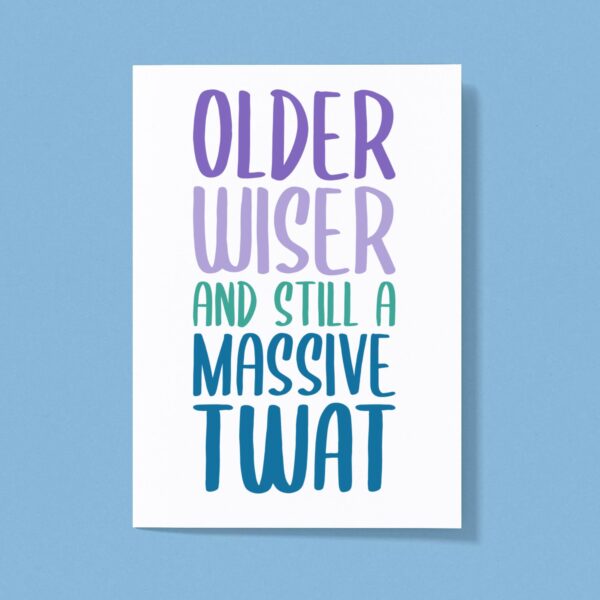 Older Wiser And Still A Massive - Rude Greeting Cards - Slightly Disturbed - Image 1 of 3