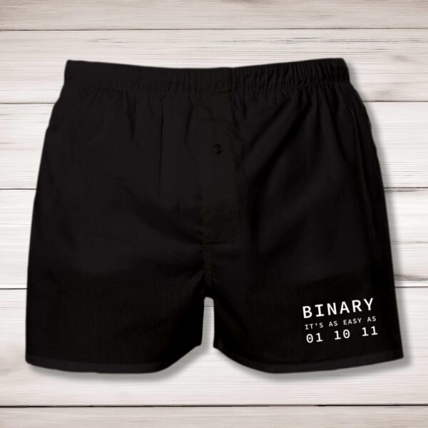 Binary 1 2 3 - Geeky Men's Underwear - Slightly Disturbed - Image 1 of 2