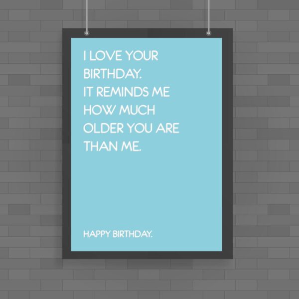 I Love Your Birthday - Novelty Posters - Slightly Disturbed - Image 1 of 1