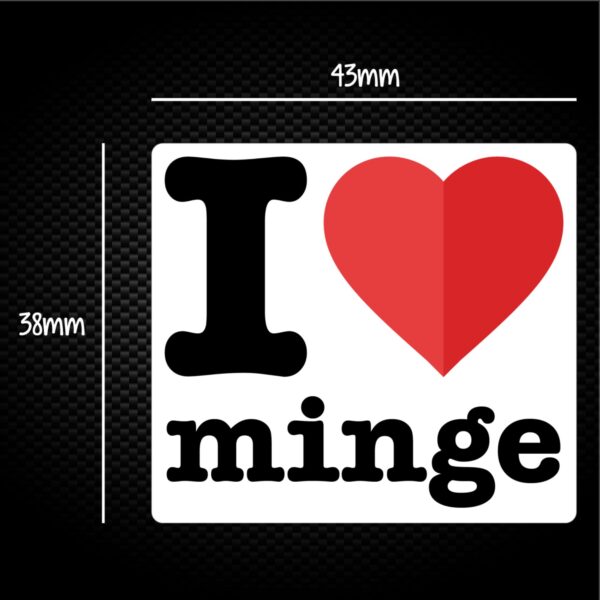I Love Minge - Rude Sticker Packs - Slightly Disturbed - Image 1 of 1